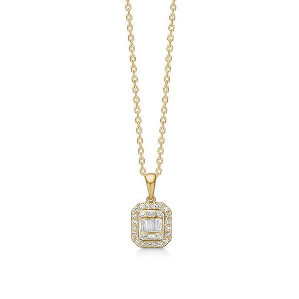 Elizabeth vedhæng i 14 kt guld med 0,18 ct diamanter fra Mads Z